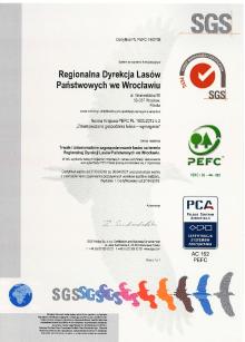 Certyfikat PEFC w rękach dolnośląskich leśników